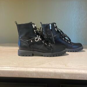 Calvin Klein Women’s Black Combat Boots Size 8.5